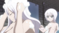 Mirajane and Lisanna take a bath