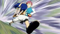 Natsu follows Gray's command