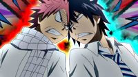 Natsu and Gray begin to argue