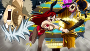 Erza beats Haru and Natsu