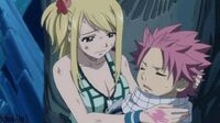 Lucy hug Natsu