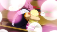 Natsu and Lucy Hugging in Juvia's Imagination