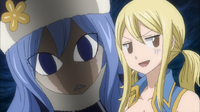 Juvia Glares at Lucy