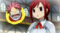 Natsu refuses Erza's help