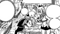 Lucy Scolding Natsu and Happy