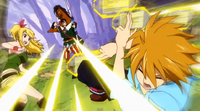 Lucy and Hibiki are Hit by Angel's Attacks