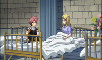 Natsu and Lucy talking