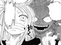 Natsu scares Lucy