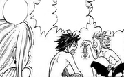 Natsu and Gray Ignoring Lucy with a Bug