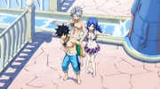 Gray, Lyon, and Juvia at the Love Love Slider