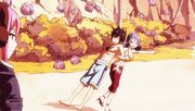 Juvia Grabs Gray's Arm