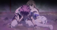 Natsu holds Lucy’s hand