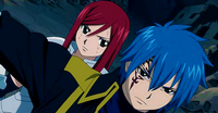 Jellal protecting Erza