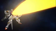 Soul Armour Knight Argento unleashing the Ether Cannon Limit Break.