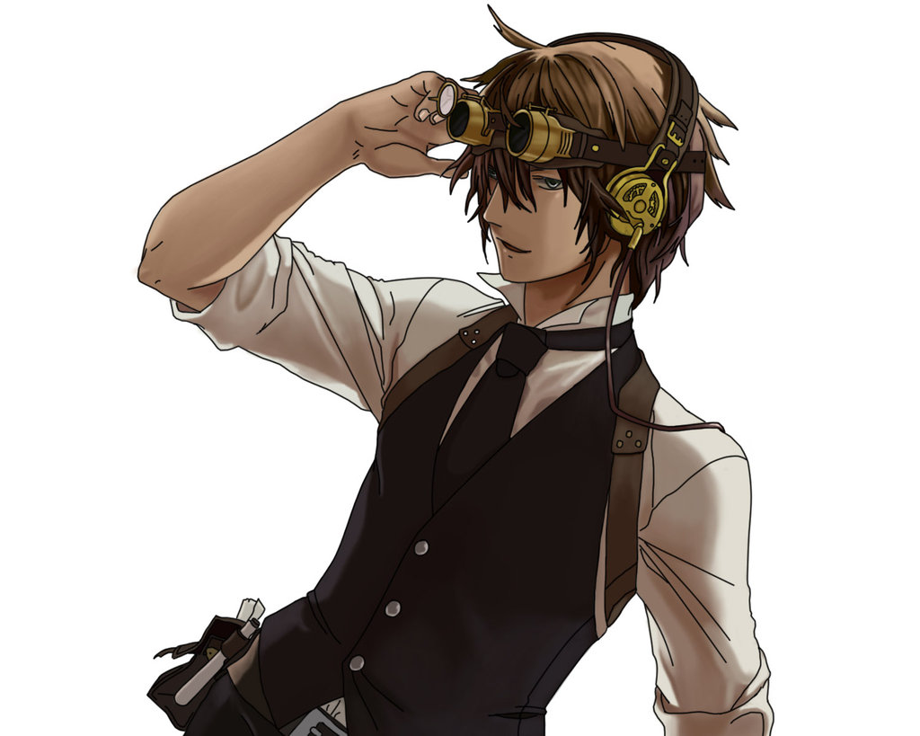 Premium Photo | Hand Drawn Short Male With a Utility Vest and Goggles  Engineer Style Te anime illustration creative