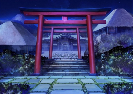 prompthunt: Shinto shrine with a miko (priestess) sweeping the shrine, anime  style, full hd