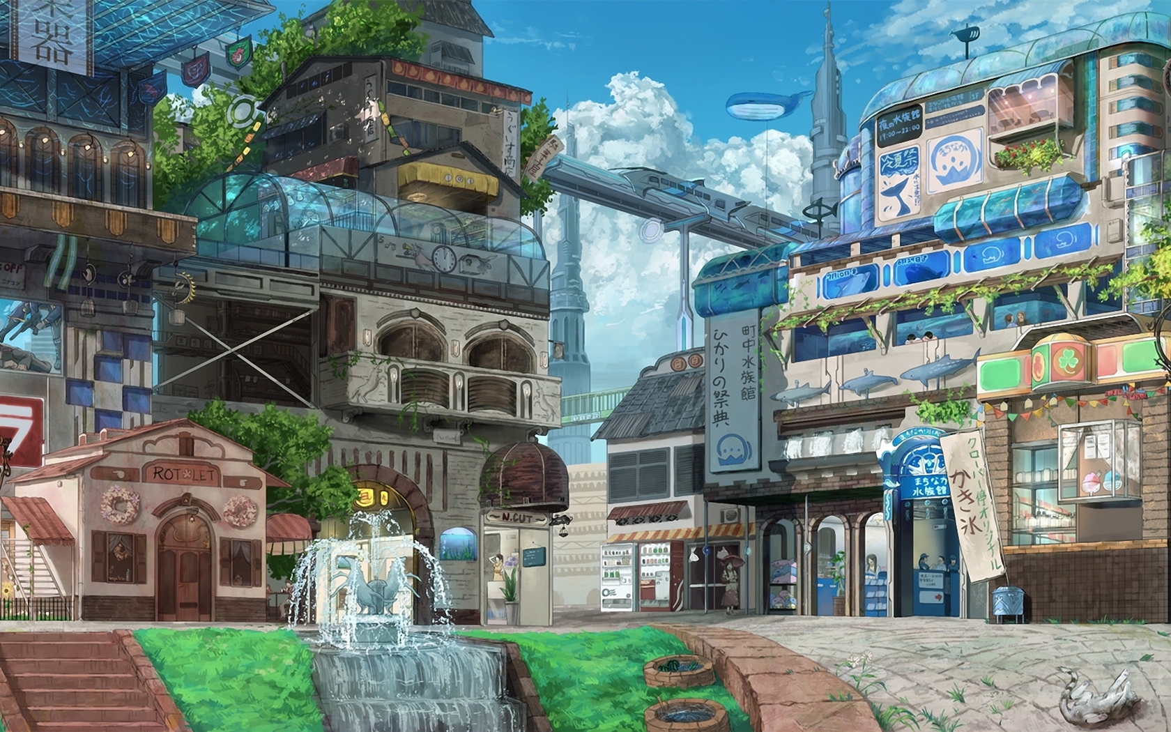 anime city landscape