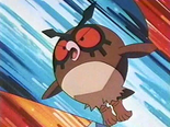 Hoothoot usando vuelo