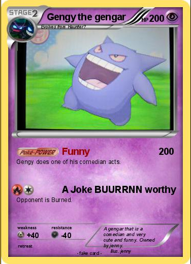 Pokemon Card-Gengy | Fakemon-the pokemon fan made Wiki | Fandom