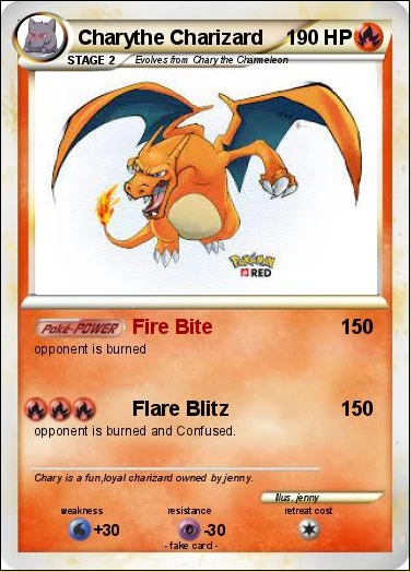 Pokemon card-Chary the Charizard | Fakemon-the pokemon fan made Wiki |  Fandom