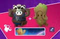 The Intergalactic Outlaws Bundle, featuring the Rocket Raccoon Costume and Groot Costume, alongside other cosmetics.