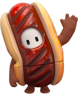 Fall Guys Character in Hot Dog Costume Curseur – Custom Cursor