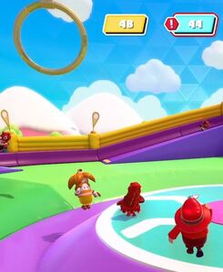 A golden hoop that cannot be reached on Hoopsie Daisy.