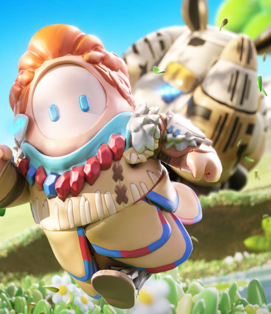 Fall Guys on X: Aloy is coming to Fall Guys! Get ready to avoid mechanical menaces, collect blaze canisters, and win unique rewards in Aloy's Blaze Canister Mayhem! / X
