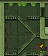 Dripping slimes in a stairway