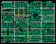 A map of Stable Pi, with Littlepip's room marked with a red dot