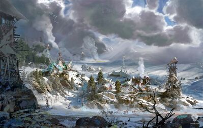 Banuk-village-horizon-zero-dawn-guerrilla 1600x1011 marked