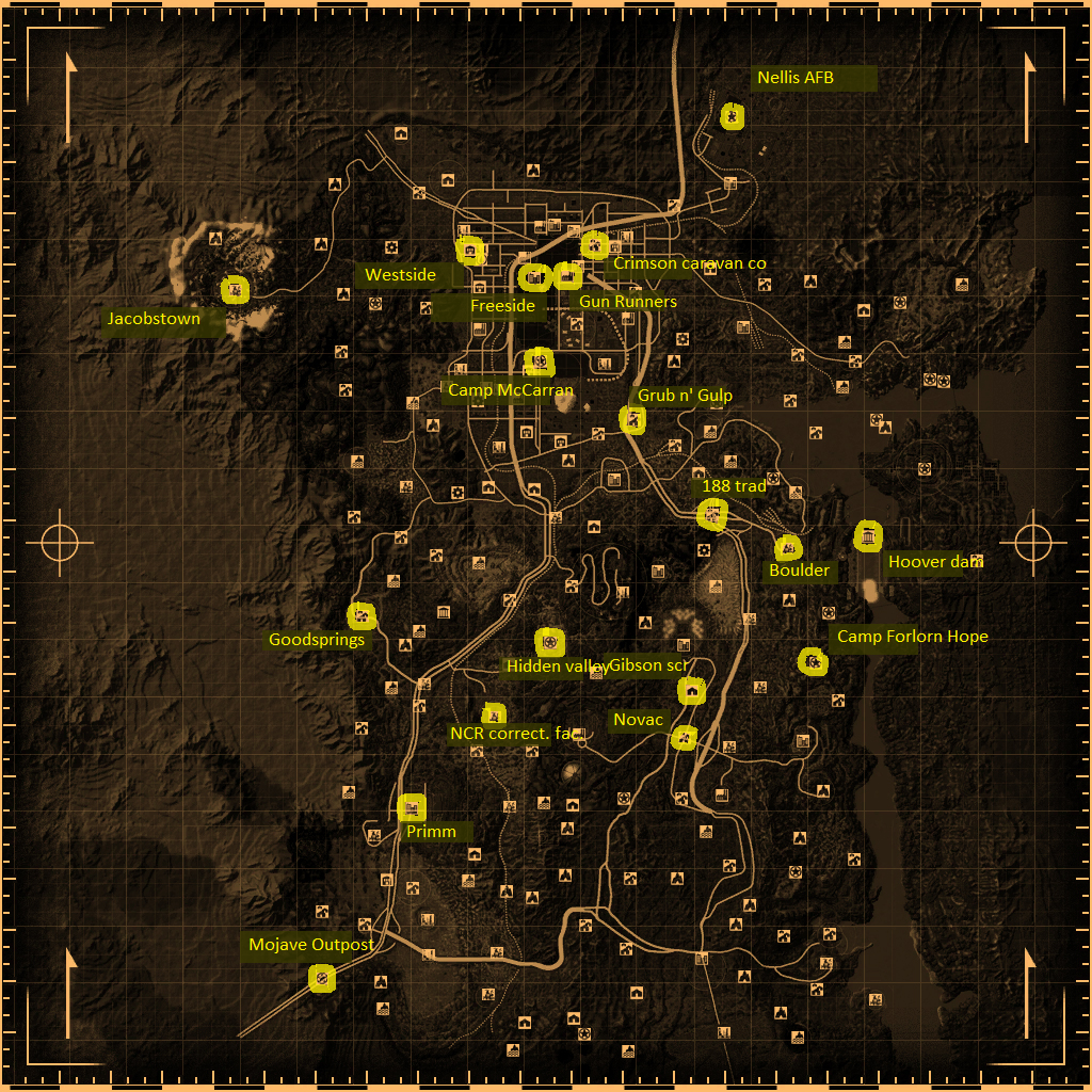 HOW BIG IS THE MAP in Fallout New Vegas? Run Across the Map 