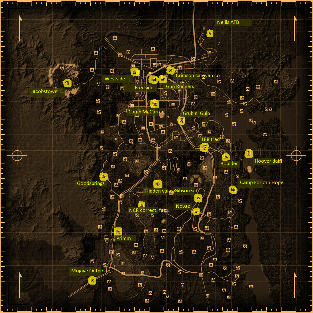 Map, Fallout New Vegas D20 Wiki