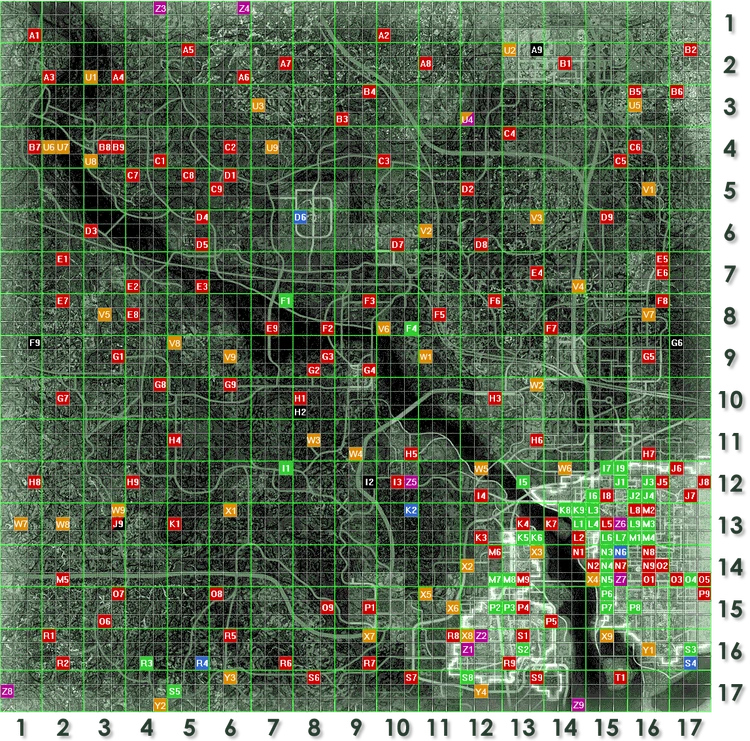 Click on a location to go to the respective article