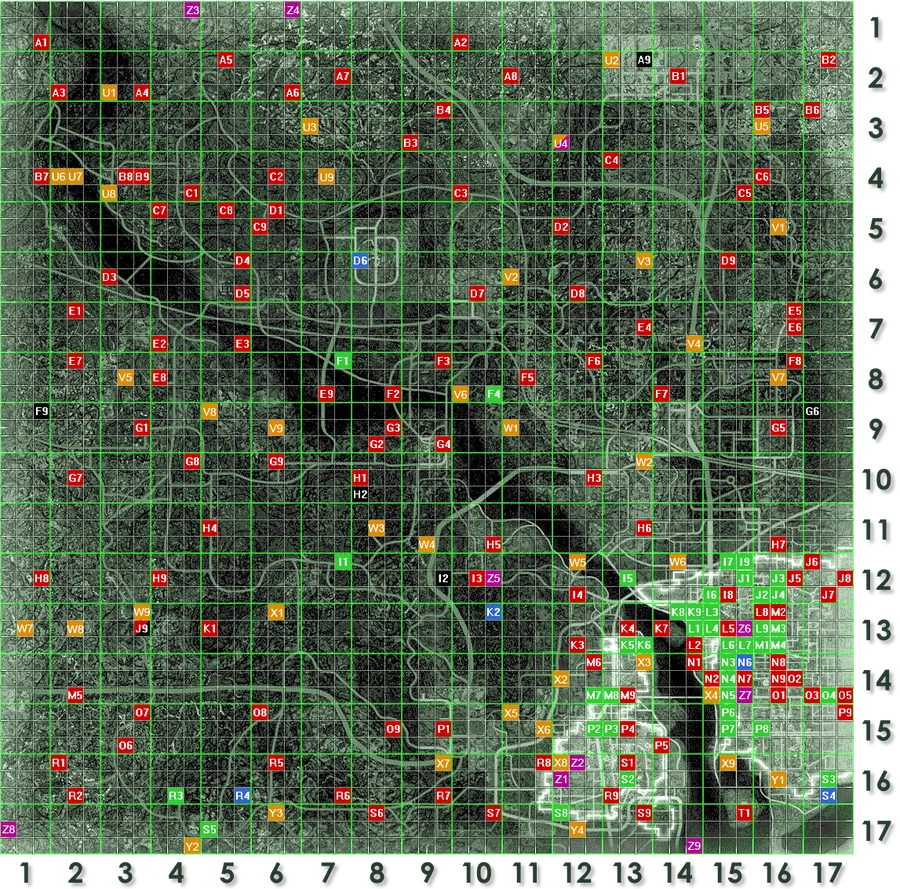 Click on a location to go to the respective article