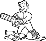 The Vault Fallout Wiki - Fallout New Vegas Chainsaw Clipart, transparent  png image