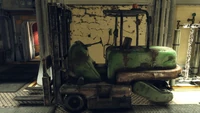 Green forklift found at the Whitespring Resort