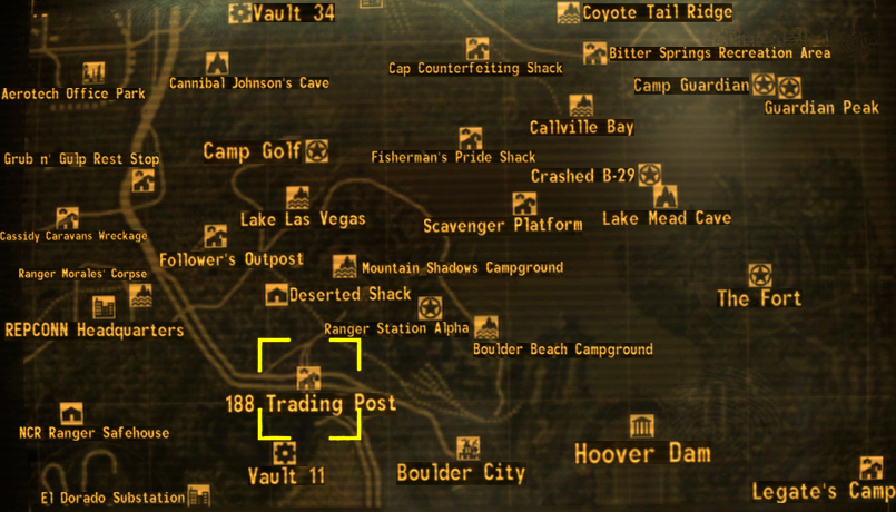 fallout new vegas locations map fallout new vegas locations map