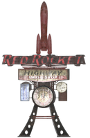 FO76 Red Rocket Mega Stop sign