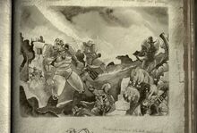 兄弟会圣骑士与超级变种人和掠夺者战斗。