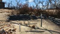 Mary Abernathy's grave, located behind the farm