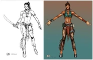 Tribal Female A.jpg (1.61 MB) Female tribal concept art from Fallout Tactics