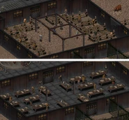 A large group of slaves in the Stables