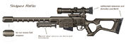 Sniper rifle concept art by Adam Adamowicz.