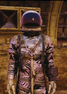 Spacesuit with helmet