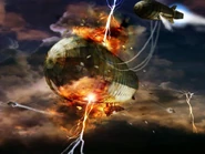 Dirigeable frappé par la foudre, près de Chicago