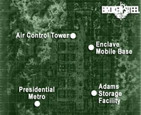 The Adams Air Force Base map as it appears in game with added icons