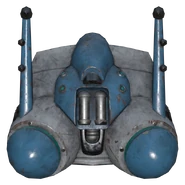 Deep-space alien invader jet pack front