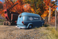 Vault-Tec van in the year 2077