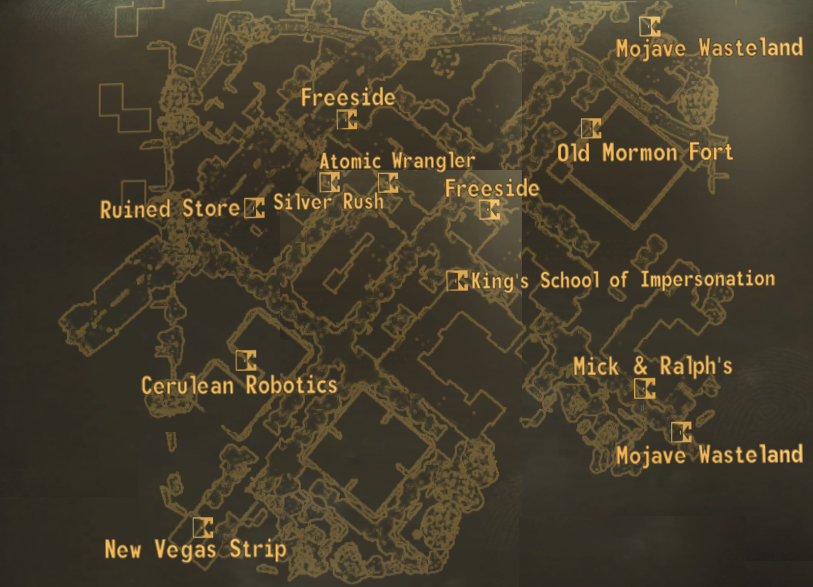 Fallout: New Vegas world map, Fallout Wiki